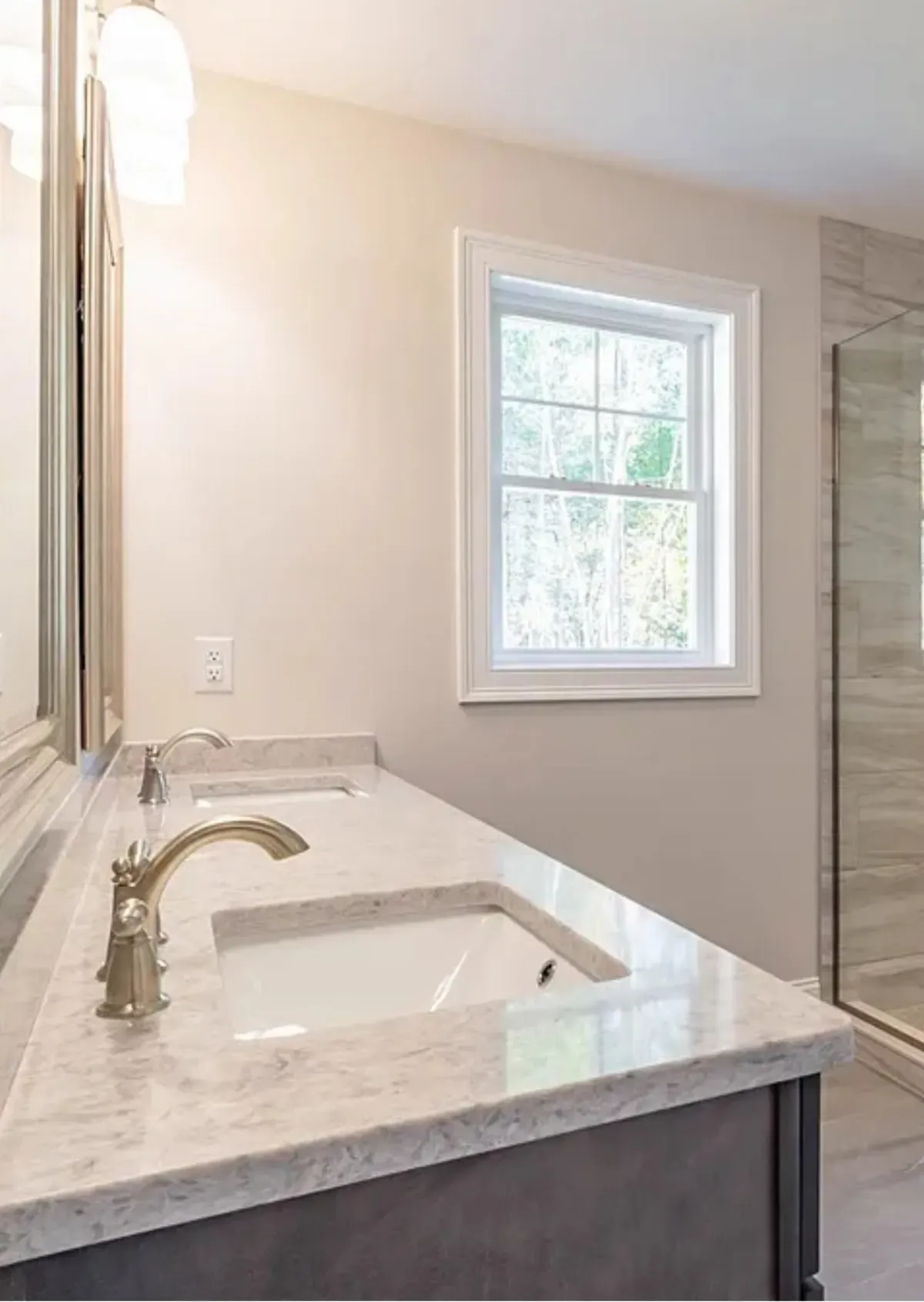 Finished residential interior detail